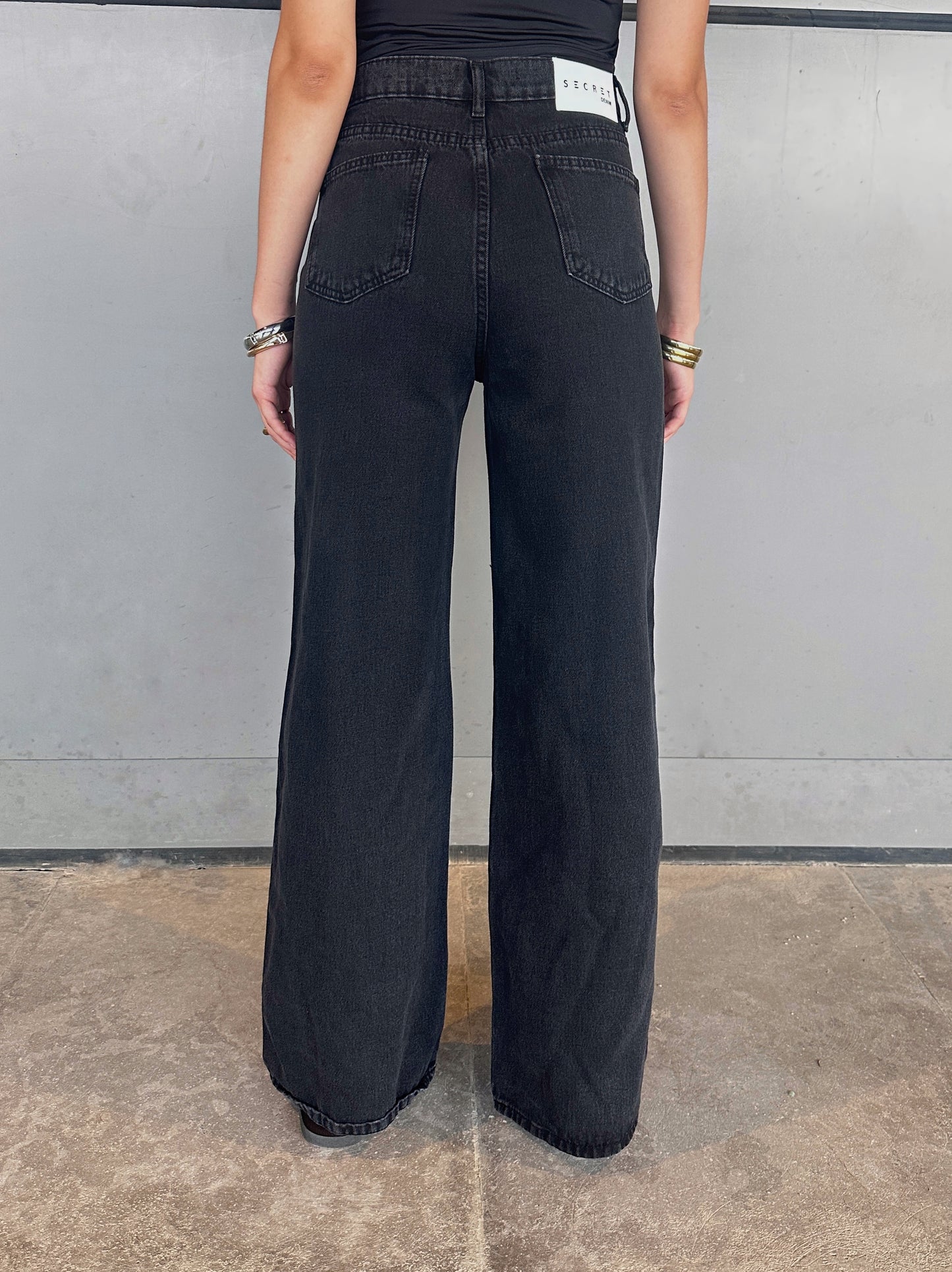 The Noir Wide-Leg Denim