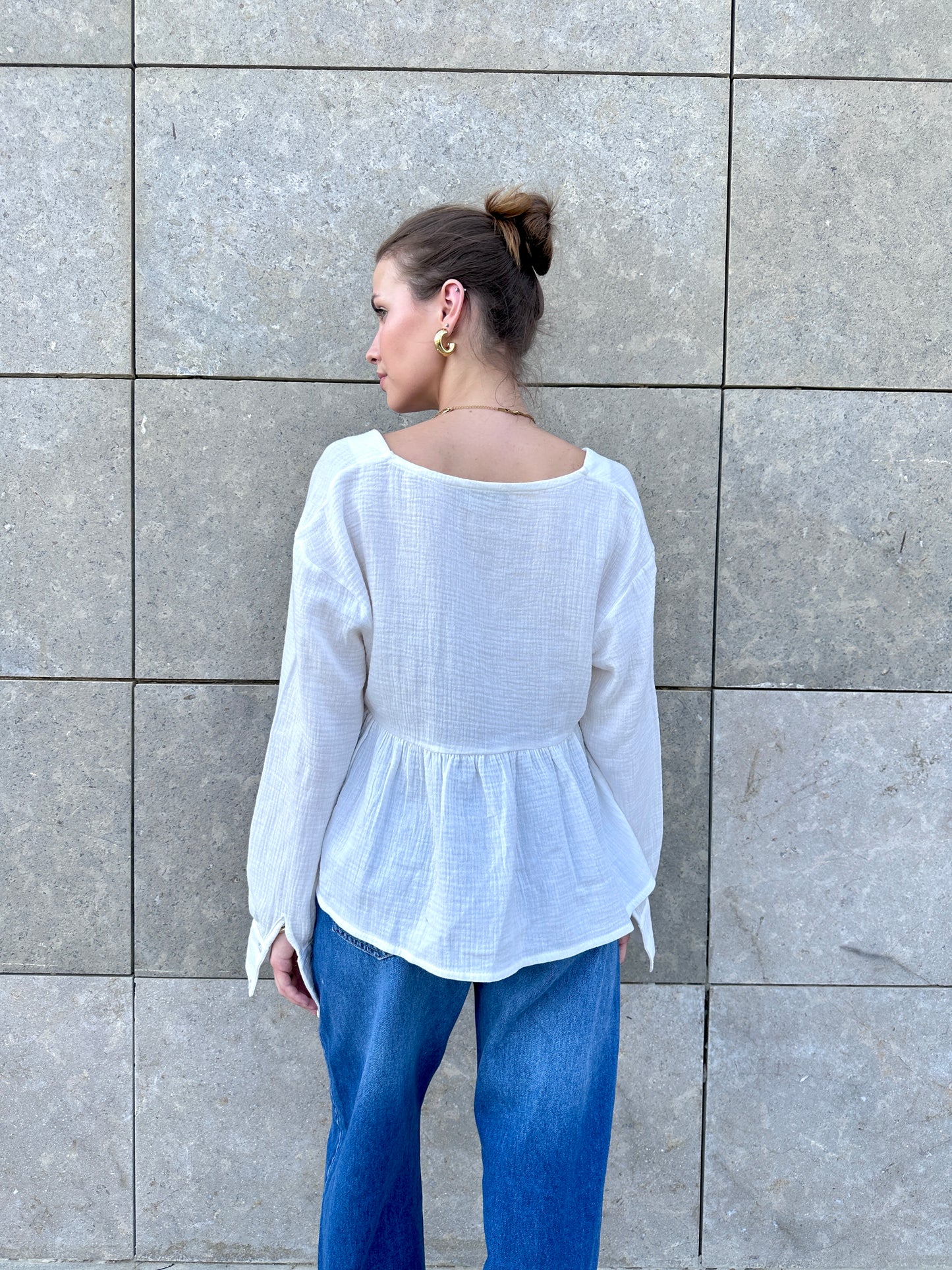 Softcore Charm Blouse In White
