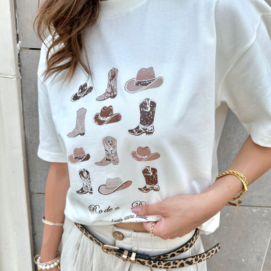Wild West Vibes Tee In Offwhite
