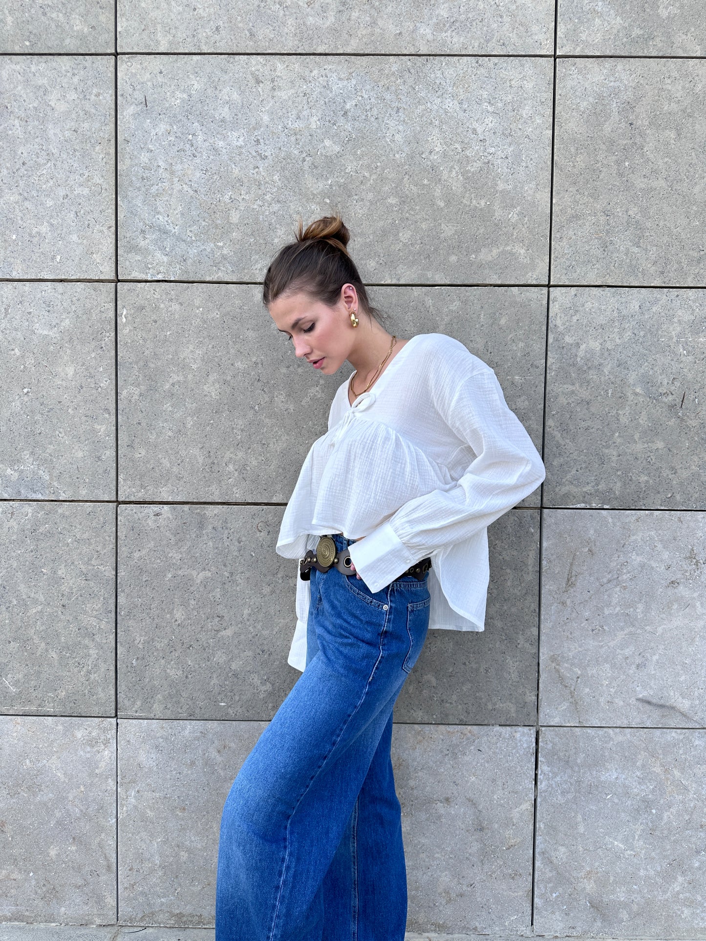 Softcore Charm Blouse In White
