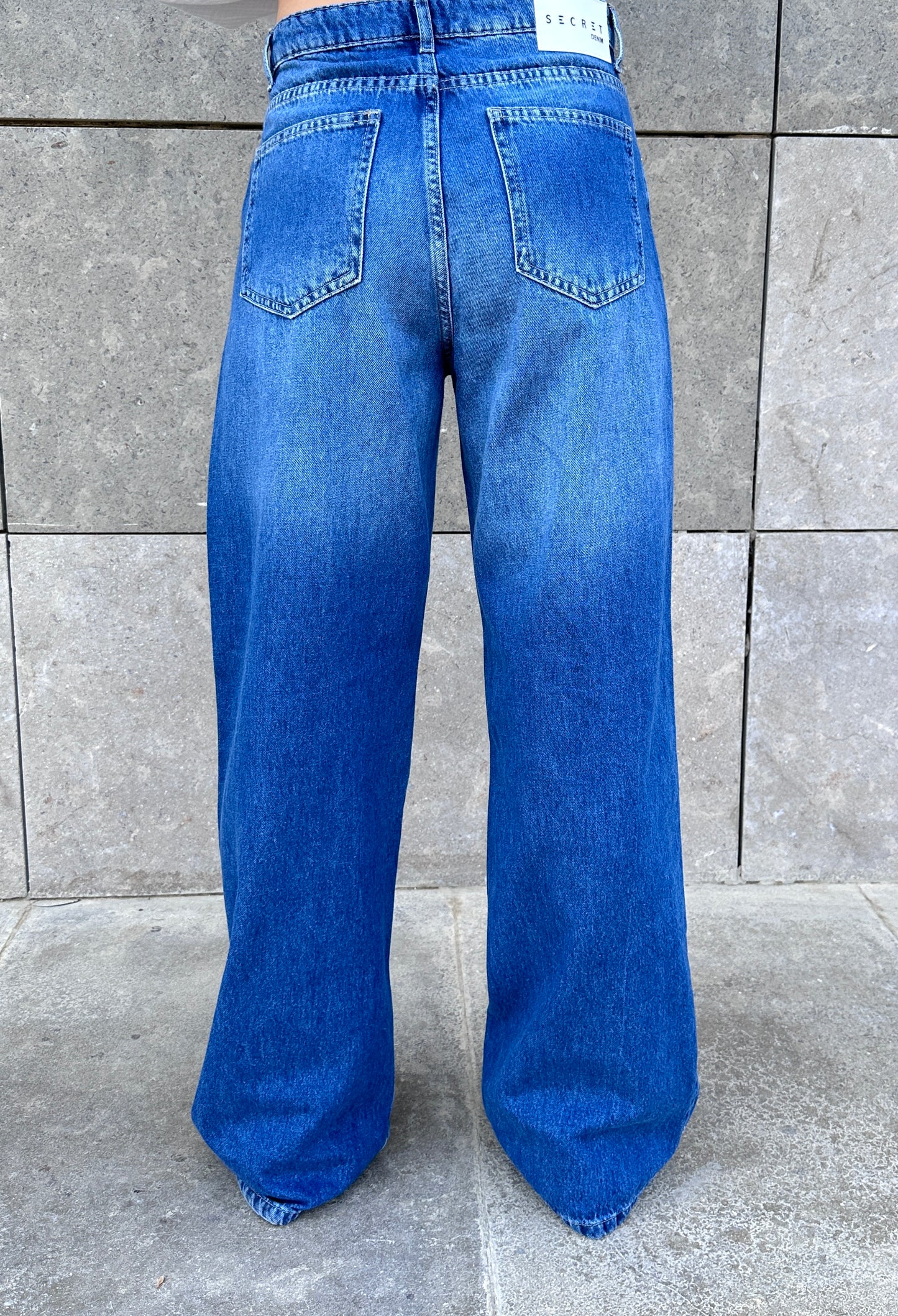 The Classic Blue Wide-Leg Denim