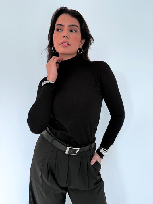 The Sleek Turtleneck In Black