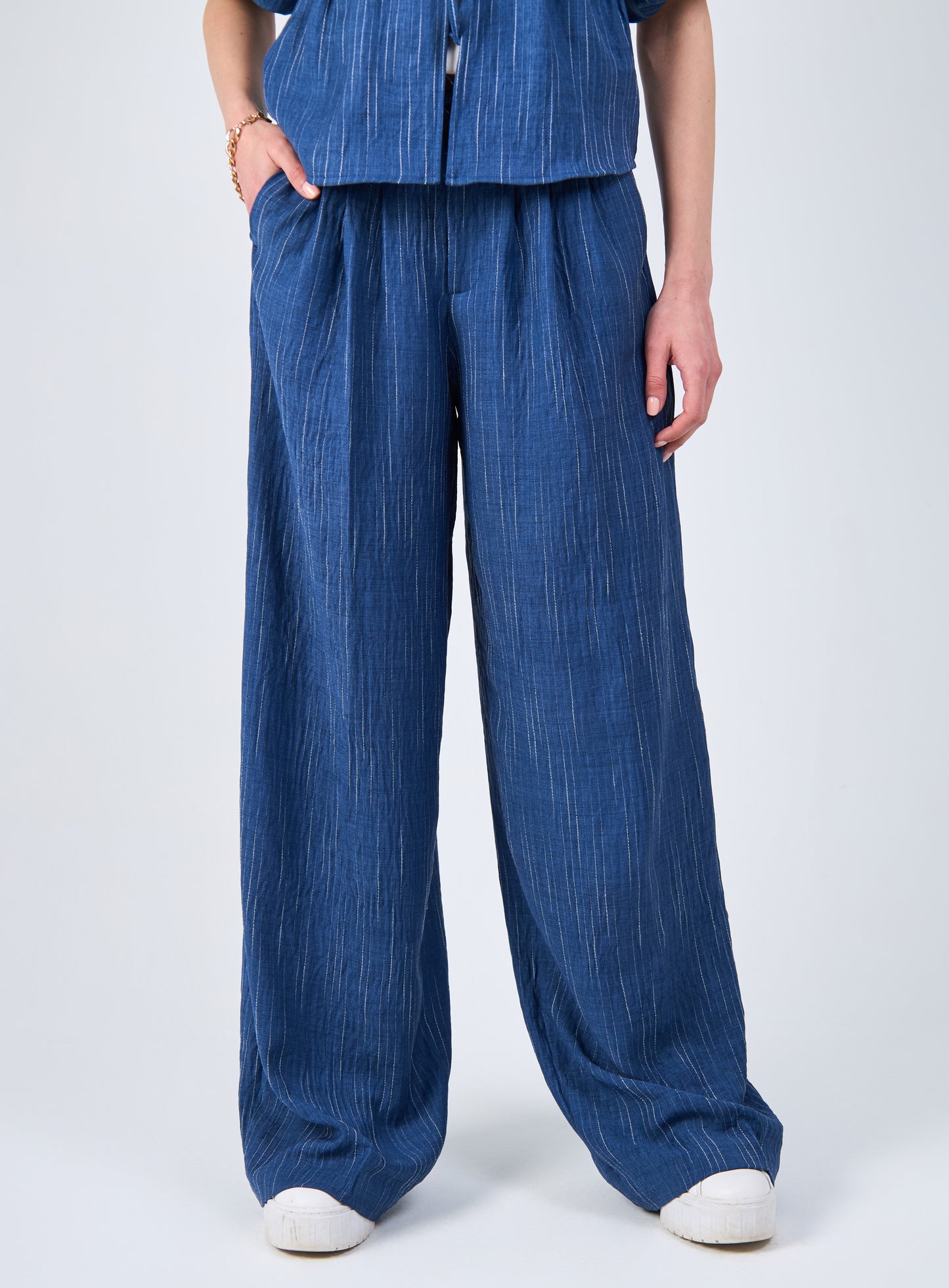 Indigo Breeze Wide-Leg Pants