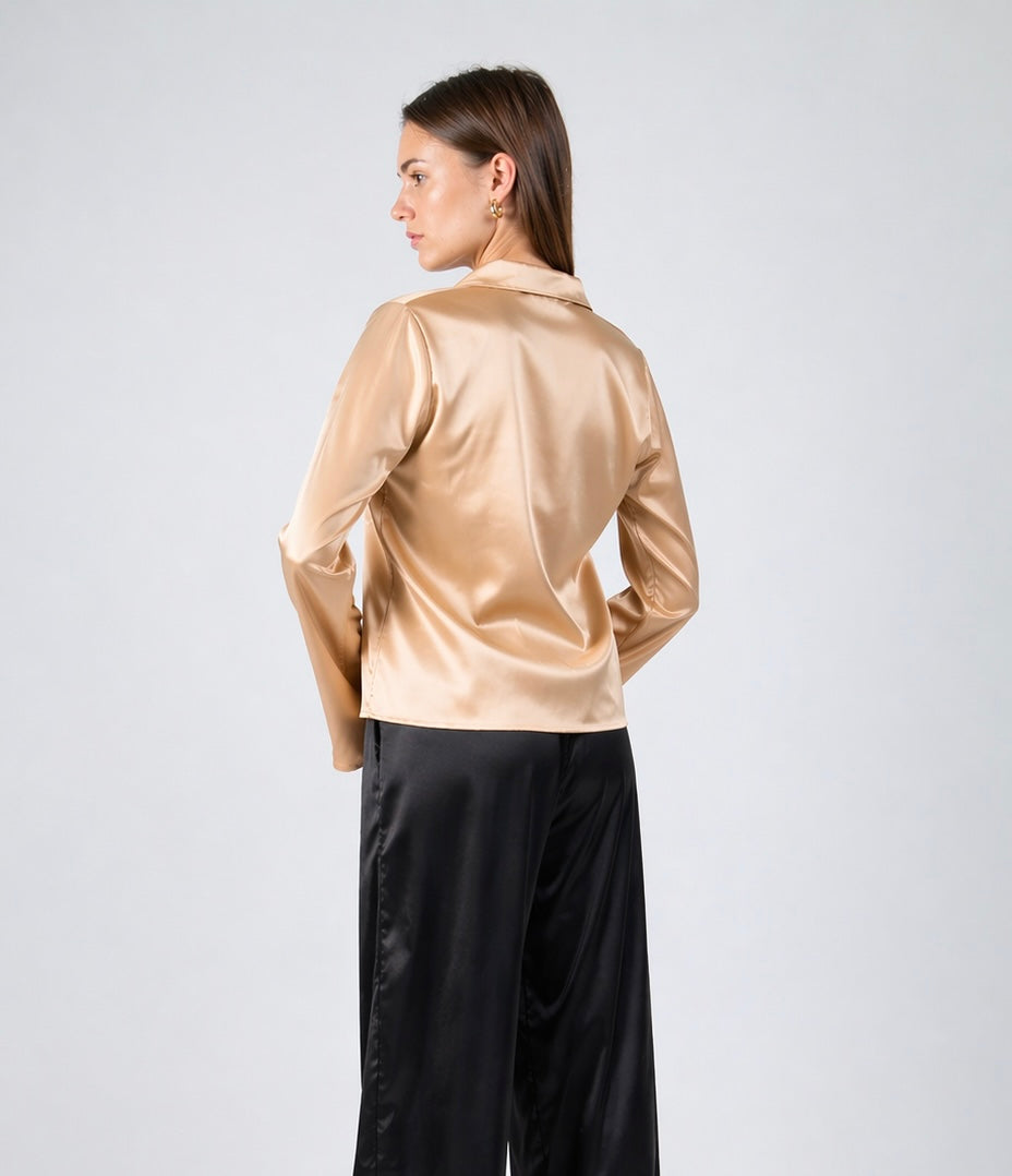 Effortless Satin Tie In Black