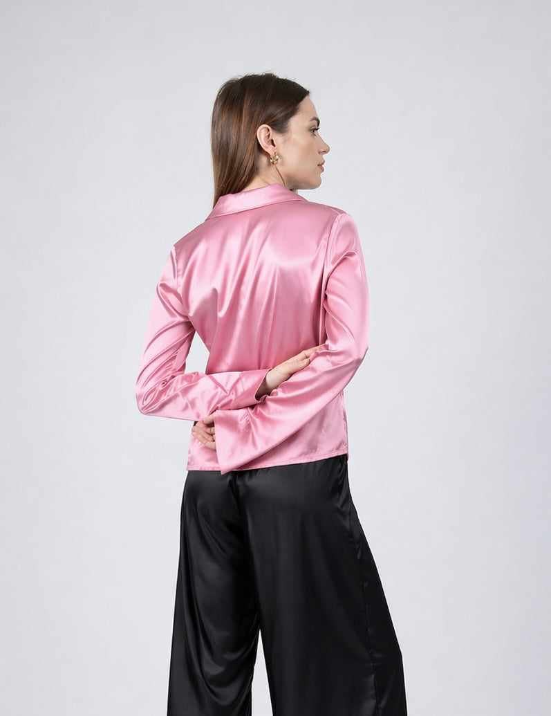 Effortless Satin Tie In Black