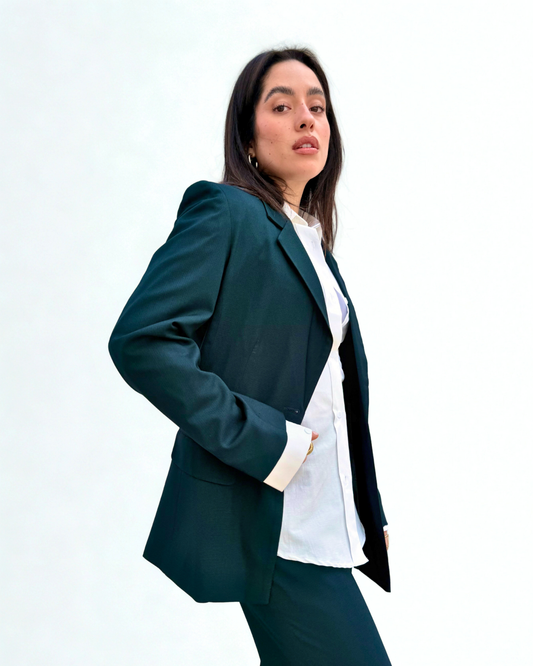 The Essential Blazer In Emerald Green