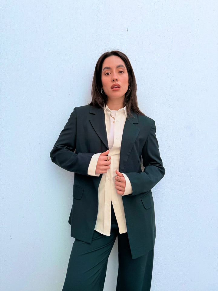 The Essential Blazer In Emerald Green