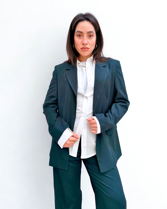The Essential Blazer In Emerald Green