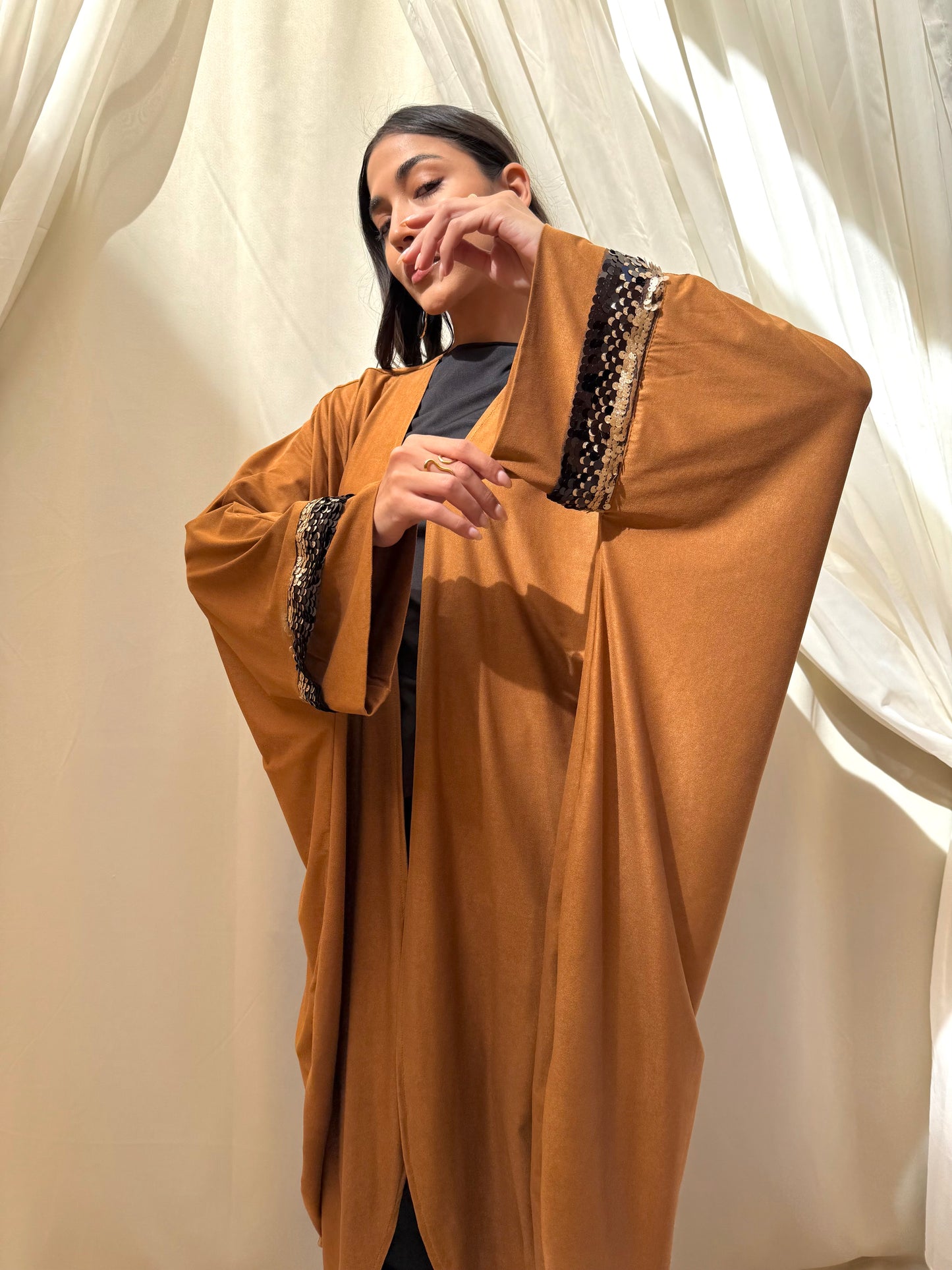 The Flow Kaftan In Camel