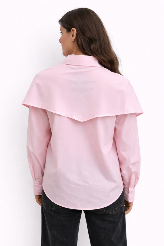 Cape Shirt In Baby Pink