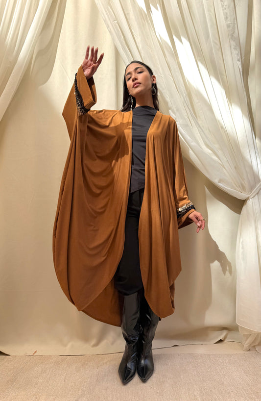 The Flow Kaftan In Camel