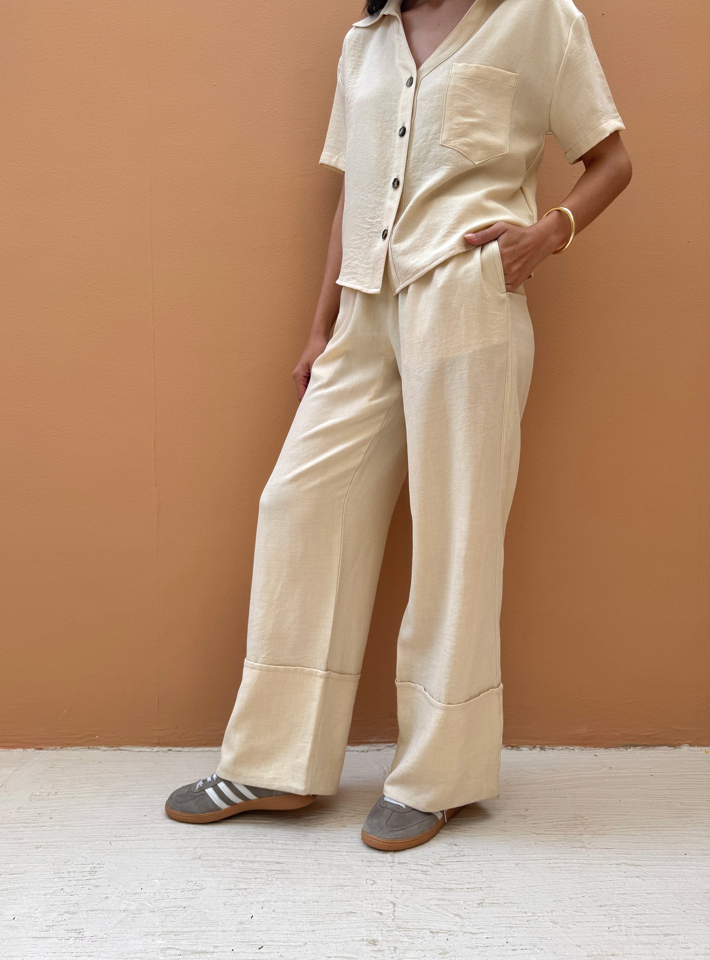 Terra Wide Pants In Beige