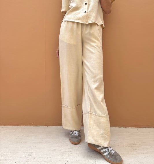 Terra Wide Pants In Beige
