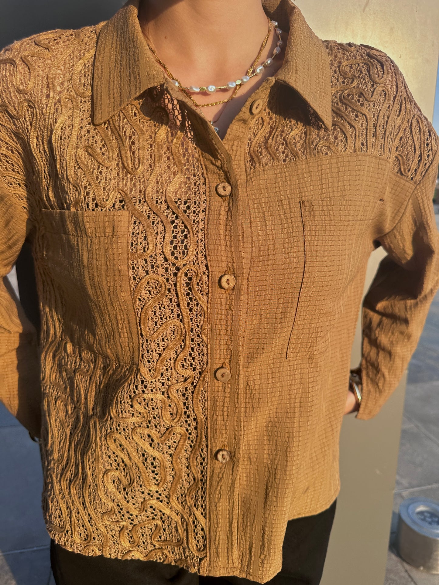 Sandwave Shirt In Brown