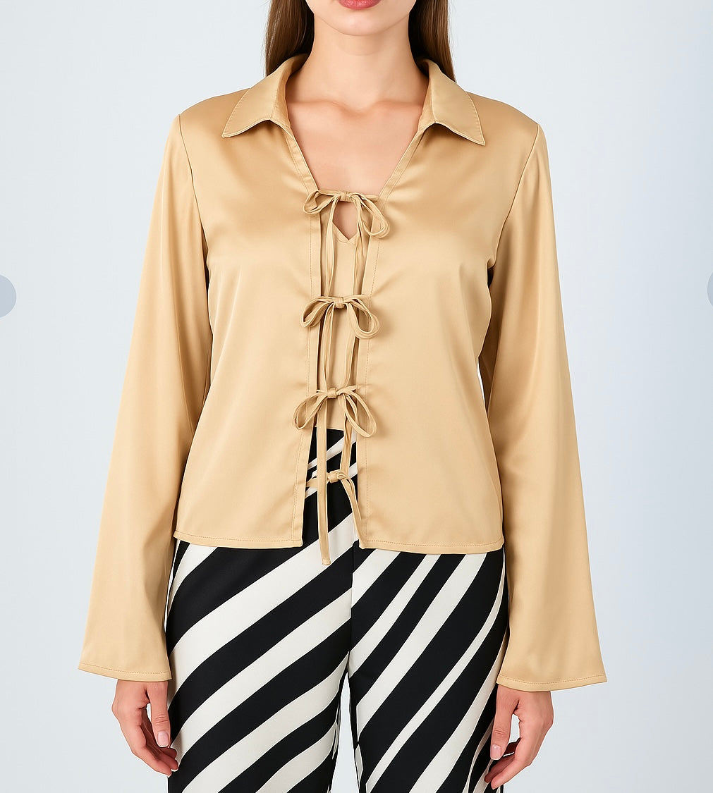 Long Sleeve Shirt With Ties